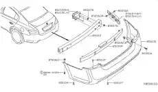 FASCIA KIT-REAR 85022-9N00H NISSAN