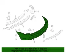 FASCIA KIT-RR BUMPER HEM22-CC20H NISSAN