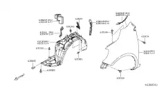 FENDER-FRONT,LH FCA01-3BAMC NISSAN