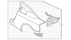 FENDER-REAR,RH GHA00-6AVMA NISSAN