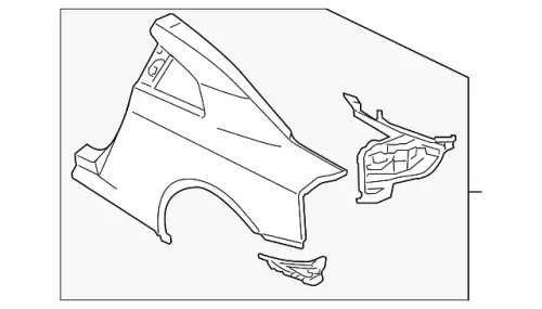 FENDER-REAR,RH GHA00-6AVMA NISSAN