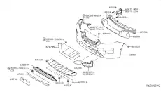 FINISHER-FRONT BUMPER 622786FL0A NISSAN