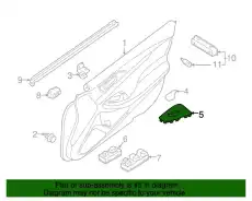 FINISHER-POWER WINDOW SWITCH,FRONT RH 80960-4RA0A NISSAN