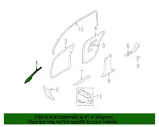 GARNISH ASSY-FR 76911-9GE0A NISSAN