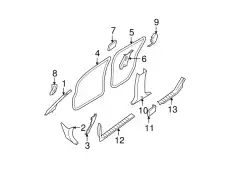 GARNISH ASSY-FR 76911-ZP41C NISSAN