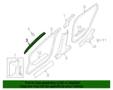 GARNISH ASSY-FR 76911-3TA0A NISSAN
