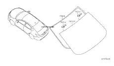 GLASS-BACK WIND 79712-3TA1A NISSAN