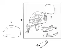GLASS-MIRROR,RH 96365-1JA4A NISSAN