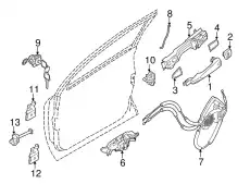 GRIP-OUTSIDE HANDLE 80640-5HJ0A NISSAN