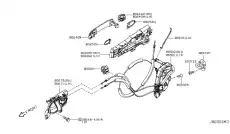 HANDLE-DR INS L 80671-1KA0B NISSAN