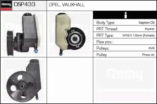 Насос гидроусилителя руля DELCO REMY DSP433