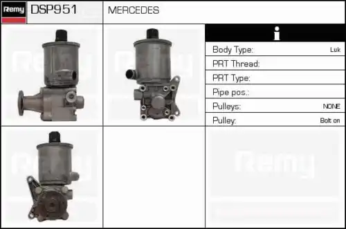Насос гидроусилителя руля DELCO REMY DSP951