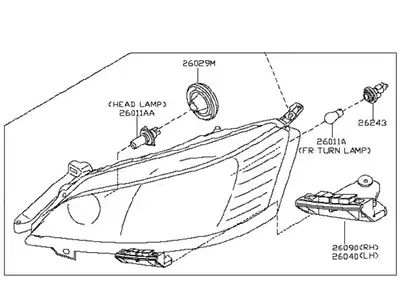 Фара NISSAN 26060-3LM0A