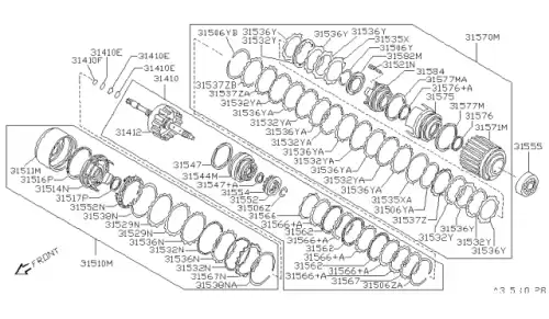 HIGH CLUTCH & I@ 31410-80X16 NISSAN