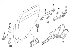 Уплотнитель двери NISSAN 82400-5HA0A