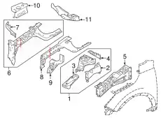 Подкрылок NISSAN 64121-6MA0A