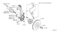 HUB ASSY-ROAD WHEEL,FRONT 402021LA2B NISSAN