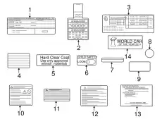 LABEL-CAUTION C 82891-EG010 NISSAN