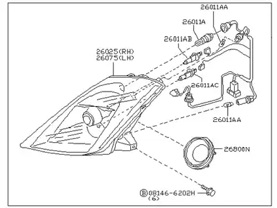 Фонарь задний NISSAN 26060-CD027