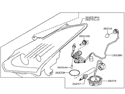 Фонарь задний NISSAN 26060-JF60B