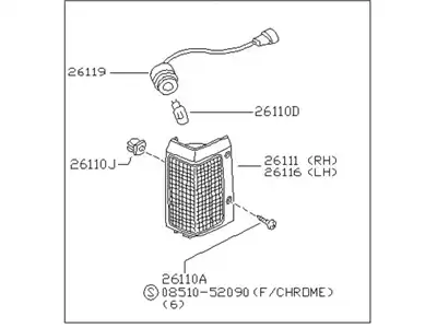 Фара NISSAN B6115-38E65