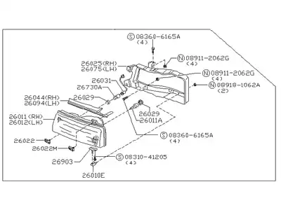 Фара NISSAN B6010-15E10