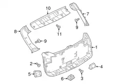 MASK-BACK DOOR,LH 90916-5AA0A NISSAN
