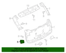 MASK-BACK DOOR,LH 90916-5AA0A NISSAN