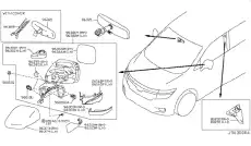 MIRROR ASSY-INS 96321-3WV1A NISSAN