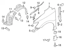 Подкрылок NISSAN 63872-1JB2A