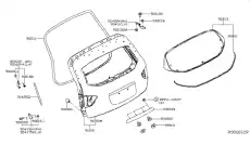 MOULDING-BACK D 90352-3KA0A NISSAN