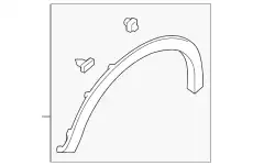  638604AU0B FENDER FLARE NISSAN