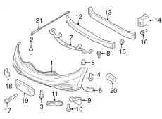 MOULDING-FRONT 62075-1GR0A NISSAN