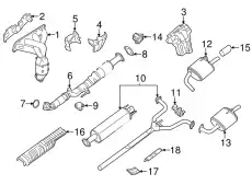 MUFFLER ASMY - 20100-3TA1C NISSAN