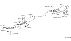 MUFFLER ASMY-EX 20100-1KD6E NISSAN