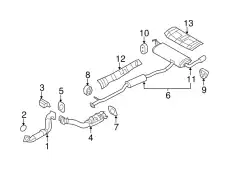 MUFFLER ASSY - 20100-JM10C NISSAN