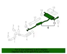 MUFFLER ASSY - 20100-JM01C NISSAN