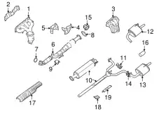 MUFFLER ASSY - 20100-ZN50A NISSAN
