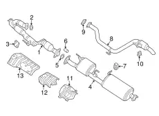 MUFFLER ASSY POST 20350-9NF1A NISSAN