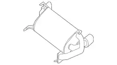 MUFFLER ASSY-EX 20100-EV00A NISSAN