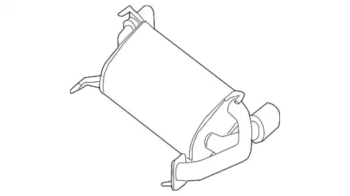 MUFFLER ASSY-EX 20100-EV00A NISSAN