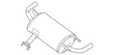 MUFFLER ASSY-EX 20100-JB100 NISSAN
