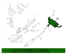 MUFFLER ASSY-EX 20100-JB100 NISSAN
