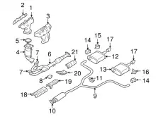 MUFFLER ASSY-EX 20100-JB51A NISSAN