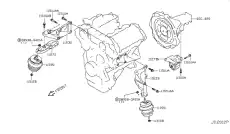 NSULATOR ASSY-ENGINE MOUNTING REAR 11270-JF00B NISSAN