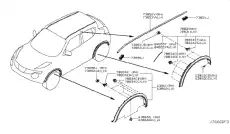 Подкрылок NISSAN 638613YW0C