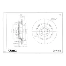 Тормозной диск GANZ GIJ06018