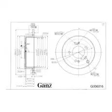 Тормозной диск GANZ GIJ06016