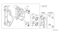 PAD KIT-DISC BR D4060-1PA0A NISSAN