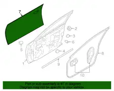 PANEL-FRONT DOOR,OUTER LH 80153-4RA0A NISSAN